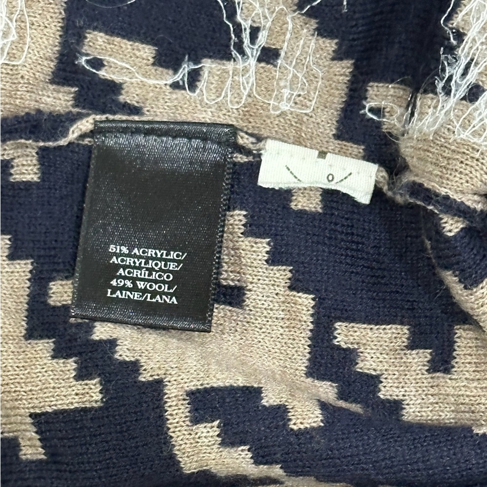 Ann Taylor Women's Tan, Navy & Sequin Sleeveless Sweater Top Size S - Picture 5 of 7